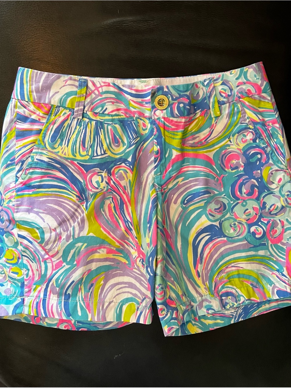 Lilly Pulitzer Multicolor Swirl Print Bermuda Shorts